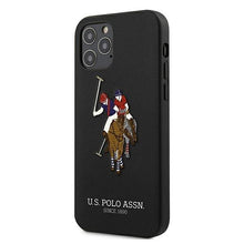 Заредете изображение във визуализатора на галерията – US Polo USHCP12MPUGFLBK iPhone 12/12 Pro 6,1" czarny/black Polo Embroidery Collection - TopMag
