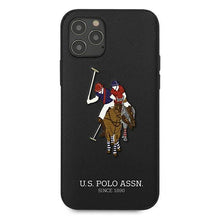 Заредете изображение във визуализатора на галерията – US Polo USHCP12MPUGFLBK iPhone 12/12 Pro 6,1" czarny/black Polo Embroidery Collection - TopMag
