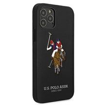 Заредете изображение във визуализатора на галерията – US Polo USHCP12MPUGFLBK iPhone 12/12 Pro 6,1" czarny/black Polo Embroidery Collection - TopMag
