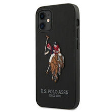 Заредете изображение във визуализатора на галерията – US Polo USHCP12SPUGFLBK iPhone 12 mini 5,4" czarny/black Polo Embroidery Collection - TopMag
