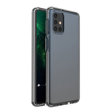 Заредете изображение във визуализатора на галерията – Spring Case clear TPU gel protective cover with colorful frame for Samsung Galaxy M51 black - TopMag
