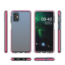 Заредете изображение във визуализатора на галерията – Spring Case clear TPU gel protective cover with colorful frame for Samsung Galaxy M51 pink - TopMag
