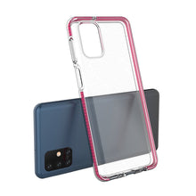 Заредете изображение във визуализатора на галерията – Spring Case clear TPU gel protective cover with colorful frame for Samsung Galaxy M51 pink - TopMag
