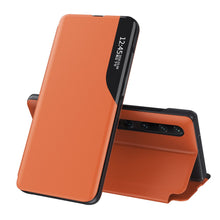 Заредете изображение във визуализатора на галерията – Eco Leather View Case elegant bookcase type case with kickstand for Xiaomi Mi 10T / Xiaomi Mi 10T Pro orange - TopMag
