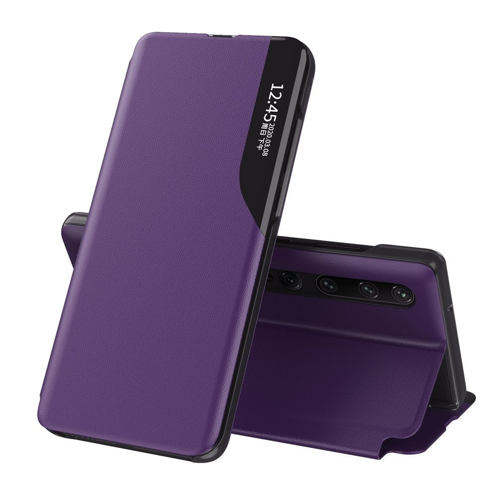 Eco Leather View Case elegant bookcase type case with kickstand for Xiaomi Mi 10T / Xiaomi Mi 10T Pro purple - TopMag