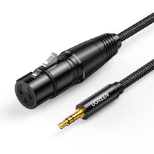 Заредете изображение във визуализатора на галерията – Ugreen audio cable 3.5mm mini jack (male) - XLR (female) 1m black (AV182)
