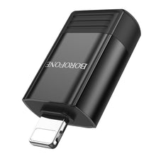 Заредете изображение във визуализатора на галерията – Borofone Adapter BV18 - Lightning to USB - black
