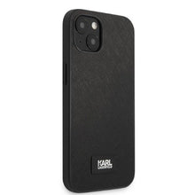 Заредете изображение във визуализатора на галерията – Karl Lagerfeld KLHCP13SSFMP2K iPhone 13 mini 5.4" hardcase black/black Saffiano Plaque
