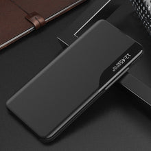 Заредете изображение във визуализатора на галерията – Eco Leather View Case elegant bookcase type case with kickstand for Xiaomi Poco X3 NFC / Poco X3 Pro black - TopMag
