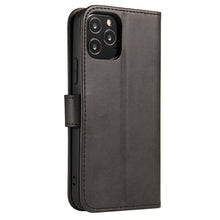 Заредете изображение във визуализатора на галерията – Magnet Case elegant bookcase type case with kickstand for iPhone 12 Pro / iPhone 12 black - TopMag
