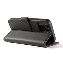 Заредете изображение във визуализатора на галерията – Magnet Case elegant bookcase type case with kickstand for iPhone 12 Pro / iPhone 12 black - TopMag
