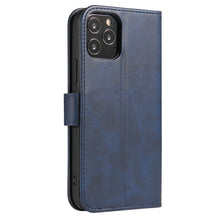 Заредете изображение във визуализатора на галерията – Magnet Case elegant bookcase type case with kickstand for iPhone 12 Pro Max blue - TopMag
