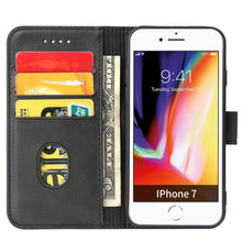 Заредете изображение във визуализатора на галерията – Magnet Case Elegant Case Cover Flip Cover iPhone SE 2022 / SE 2020 / iPhone 8 / iPhone 7 Black - TopMag
