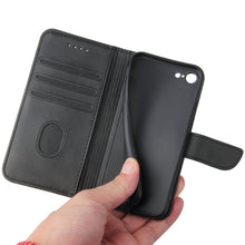 Заредете изображение във визуализатора на галерията – Magnet Case Elegant Case Cover Flip Cover iPhone SE 2022 / SE 2020 / iPhone 8 / iPhone 7 Black - TopMag
