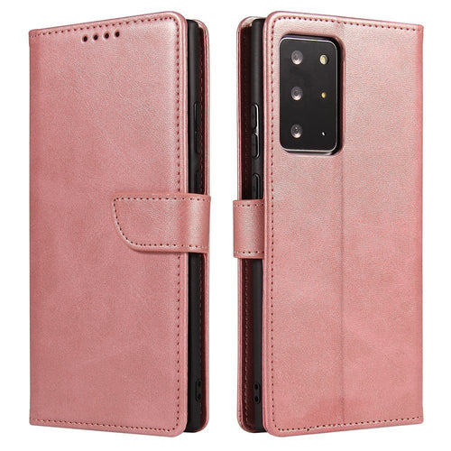 Magnet Case elegant bookcase type case with kickstand for Samsung Galaxy Note 20 Ultra pink - TopMag