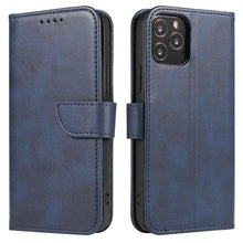 Заредете изображение във визуализатора на галерията – Magnet Case elegant bookcase type case with kickstand for Huawei P40 Lite 5G / Huawei Nova 7 SE blue - TopMag
