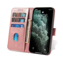 Заредете изображение във визуализатора на галерията – Magnet Case elegant bookcase type case with kickstand for Huawei Y5p pink - TopMag
