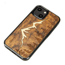 Заредете изображение във визуализатора на галерията – Wooden case for iPhone 13 Mini Bewood Imbuia Mountains
