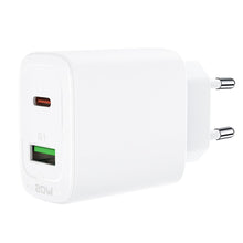 Заредете изображение във визуализатора на галерията – Acefast charger usb a + typ c qc3.0 pd20w a25 white - TopMag
