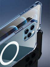 Заредете изображение във визуализатора на галерията – Clear Magnetic Case MagSafe durable gel flexible case for iPhone 12 mini transparent - TopMag
