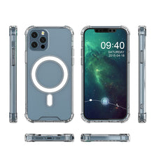 Заредете изображение във визуализатора на галерията – Clear Magnetic Case MagSafe durable gel flexible case for iPhone 12 mini transparent - TopMag
