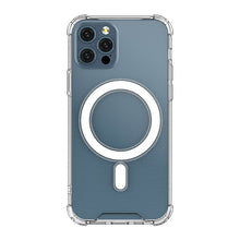 Заредете изображение във визуализатора на галерията – Clear Magnetic Case MagSafe durable gel flexible case for iPhone 12 mini transparent - TopMag
