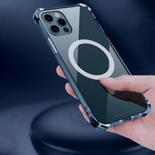 Заредете изображение във визуализатора на галерията – Clear Magnetic Case MagSafe durable gel flexible case for iPhone 12 mini transparent - TopMag
