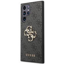 Заредете изображение във визуализатора на галерията – Guess GUHCS23L4GMGGR S23 Ultra S918 grey/grey hardcase 4G Big Metal Logo
