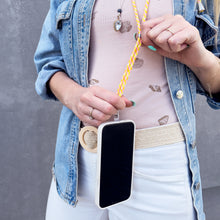 Заредете изображение във визуализатора на галерията – A stylish cord lanyard with an inlay for the key phone, pattern 11
