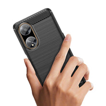 Заредете изображение във визуализатора на галерията – Flexible case with a carbon pattern for Oppo A98 5G Carbon Case - black
