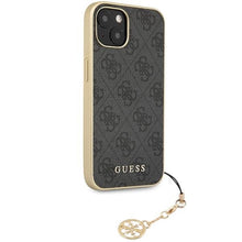 Заредете изображение във визуализатора на галерията – Guess GUHCP14SGF4GGR iPhone 14 6.1" grey/grey hardcase 4G Charms Collection
