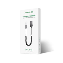 Заредете изображение във визуализатора на галерията – Ugreen Bluetooth 5.0 audio receiver cable USB AUX audio jack adapter black (70601 CM309)
