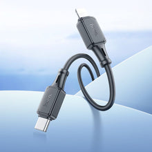 Заредете изображение във визуализатора на галерията – HOCO cable Type C to iPhone Lightning 8-pin Power Delivery 27W Assistant X101 black (30pcs/box)
