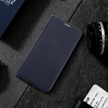 Заредете изображение във визуализатора на галерията – Dux Ducis Skin X2 case for Samsung Galaxy A54 5G flip cover wallet stand blue
