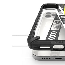 Заредете изображение във визуализатора на галерията – Ringke Fusion X Design durable PC Case with TPU Bumper for iPhone 12 Pro / iPhone 12 black (Ticket band) (XDAP0022) - TopMag

