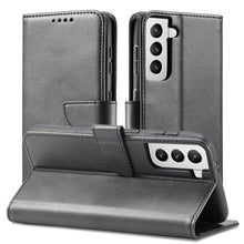 Заредете изображение във визуализатора на галерията – Magnet Case elegant bookcase type case with kickstand for Samsung Galaxy S21+ 5G (S21 Plus 5G) black - TopMag
