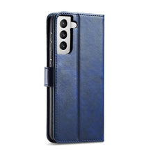 Заредете изображение във визуализатора на галерията – Magnet Case elegant bookcase type case with kickstand for Samsung Galaxy S21+ 5G (S21 Plus 5G) blue - TopMag
