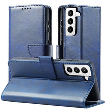 Заредете изображение във визуализатора на галерията – Magnet Case elegant bookcase type case with kickstand for Samsung Galaxy S21+ 5G (S21 Plus 5G) blue - TopMag
