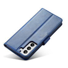 Заредете изображение във визуализатора на галерията – Magnet Case elegant bookcase type case with kickstand for Samsung Galaxy S21+ 5G (S21 Plus 5G) blue - TopMag
