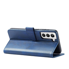 Заредете изображение във визуализатора на галерията – Magnet Case elegant bookcase type case with kickstand for Samsung Galaxy S21+ 5G (S21 Plus 5G) blue - TopMag
