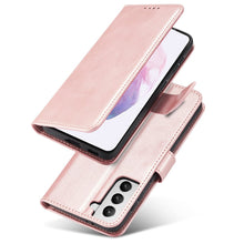 Заредете изображение във визуализатора на галерията – Magnet Case elegant bookcase type case with kickstand for Samsung Galaxy S21+ 5G (S21 Plus 5G) pink - TopMag
