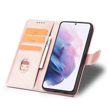Заредете изображение във визуализатора на галерията – Magnet Case elegant bookcase type case with kickstand for Samsung Galaxy S21+ 5G (S21 Plus 5G) pink - TopMag
