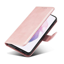 Заредете изображение във визуализатора на галерията – Magnet Case elegant bookcase type case with kickstand for Samsung Galaxy S21 Ultra 5G pink - TopMag
