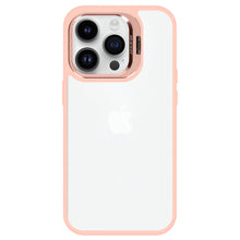 Заредете изображение във визуализатора на галерията – Tel Protect Kickstand case + camera glass (lens) for Iphone 15 Pro Max light pink
