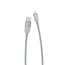 Заредете изображение във визуализатора на галерията – Dudao LED illuminated cable USB - micro USB 5 A 1 m gray (L9XM) - TopMag
