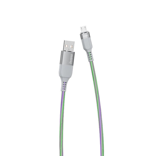 Dudao LED illuminated cable USB - micro USB 5 A 1 m gray (L9XM) - TopMag