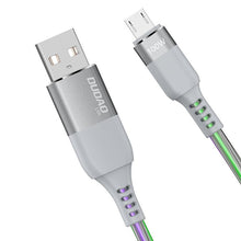 Заредете изображение във визуализатора на галерията – Dudao LED illuminated cable USB - micro USB 5 A 1 m gray (L9XM) - TopMag
