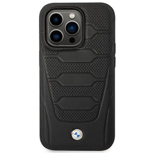 Заредете изображение във визуализатора на галерията – Case BMW BMHCP14X22RPSK iPhone 14 Pro Max 6.7" black/black Leather Seats Pattern
