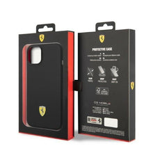 Заредете изображение във визуализатора на галерията – Ferrari FEHMSIP14SBK iPhone 14 6.1" black/black hardcase Silicone Metal Logo Magsafe

