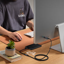 Заредете изображение във визуализатора на галерията – Baseus High Definition Series USB-C (male) / USB-C (female) 10Gb/s cable 1m - black
